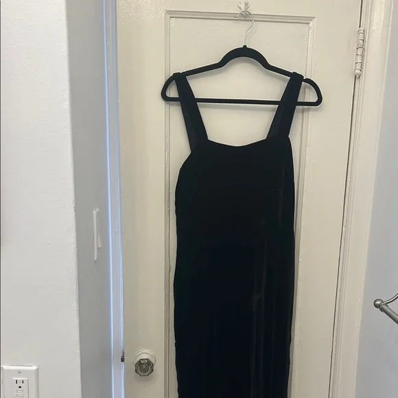 Madewell Black Velvet Jumpsuit - Picture 2 of 6